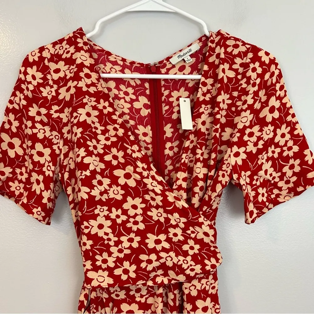 NWT Madewell Floral Wrap-Front Romper in Mini Daisy Size 2 - Image 5