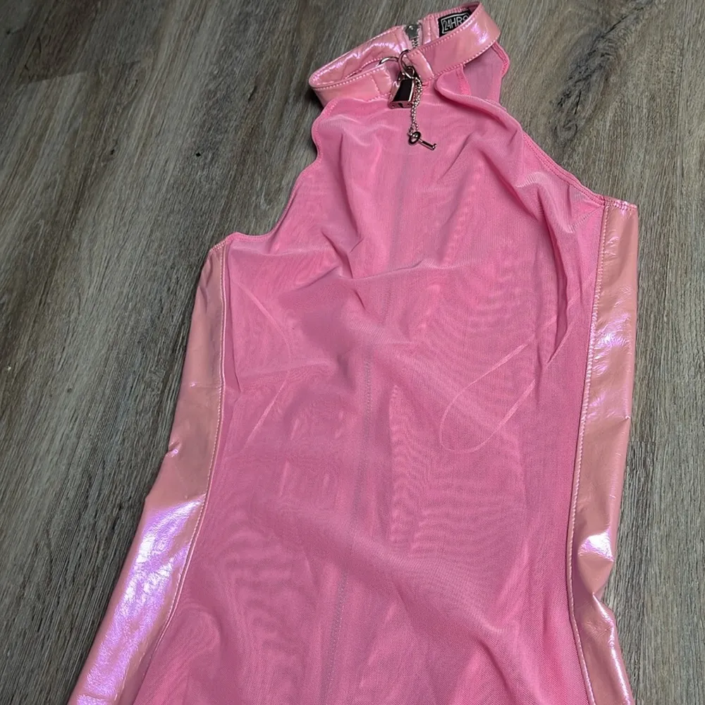 Iron Fist/24 HRS Nun Fuxx Given Pink Maxi Dress with Lock Size Small - Image 11