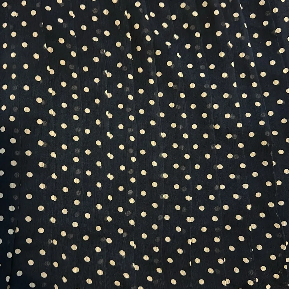 Xhilaration Women’s XL Blue White Polka Dot High Low Pleated Midi Skirt Cottage - Image 6