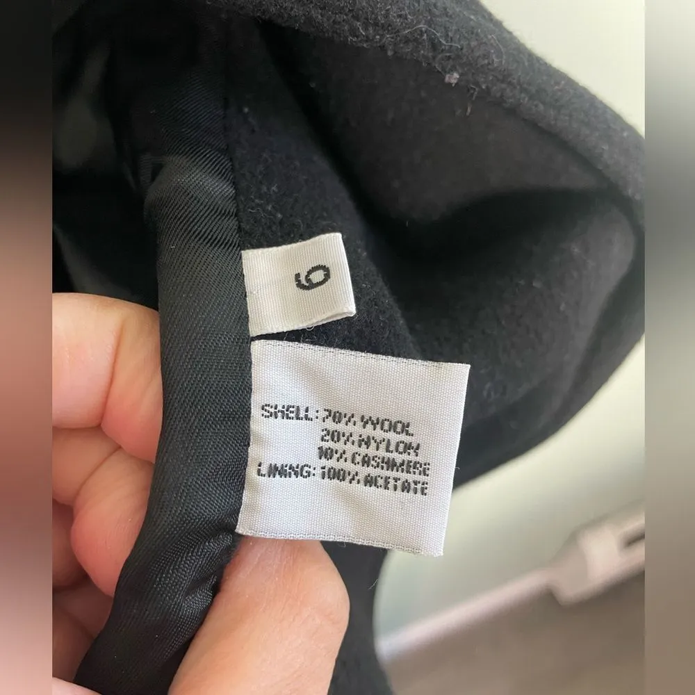 Forecaster of Boston Womens Black Wool Blend Vintage Double Breasted Peacoat S 6 - Image 7