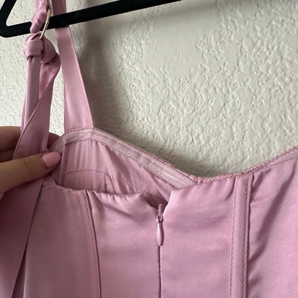 Aureta Showstopper Midi Dress Lilac Size Small - Image 9