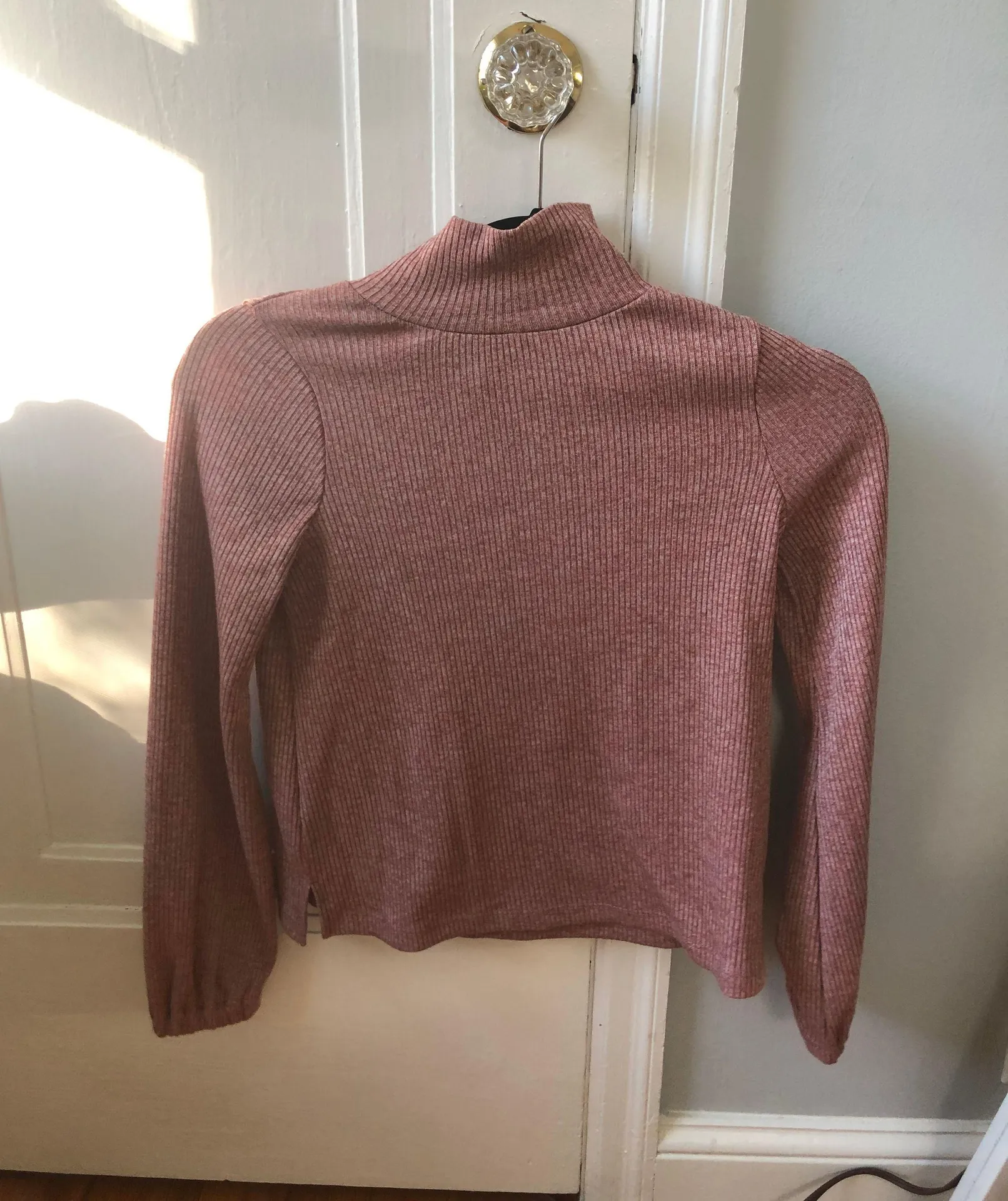 NWT  Pink Balloon Sleeve Mock Neck Top - XXS - Image 3