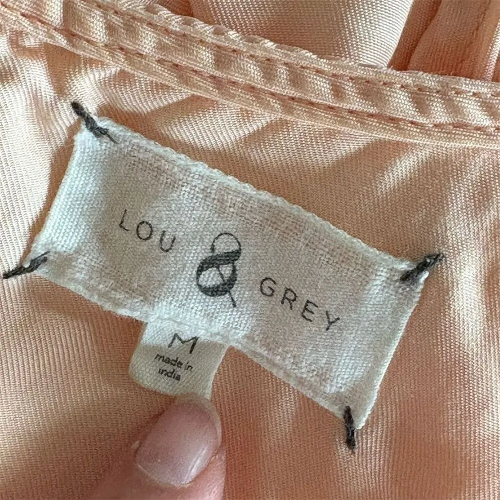 Lou & Grey Women's M Peach Open Back Maxi Dress Sleeveless Casual - Image 7