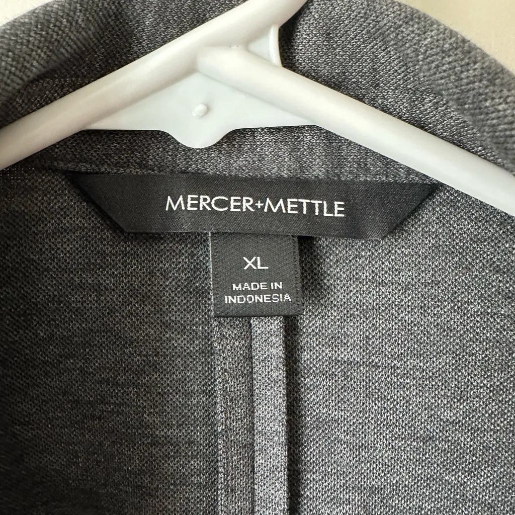Mercer + Mettle Women’s Grey Relaxed Knit Blazer Size XL Gray - Image 4