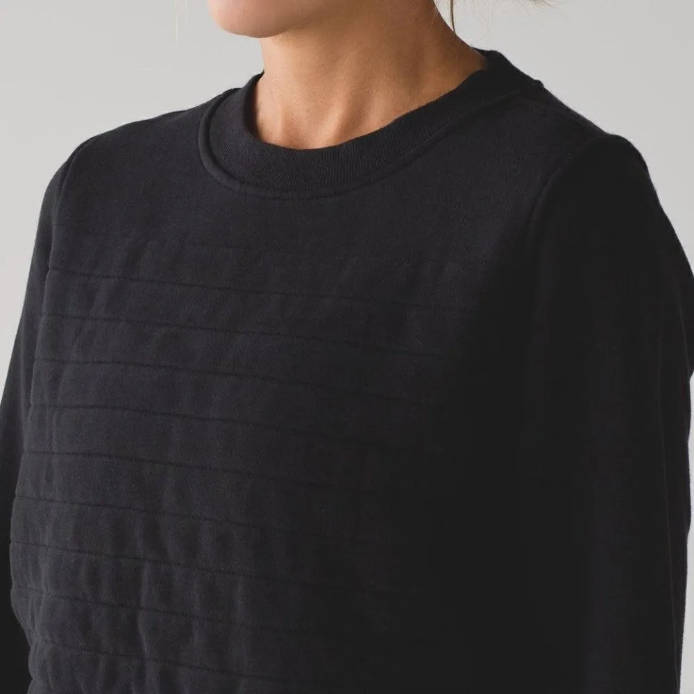 Lululemon Fleece Be True Crew  Pullover Sweatshirt Black - Image 2