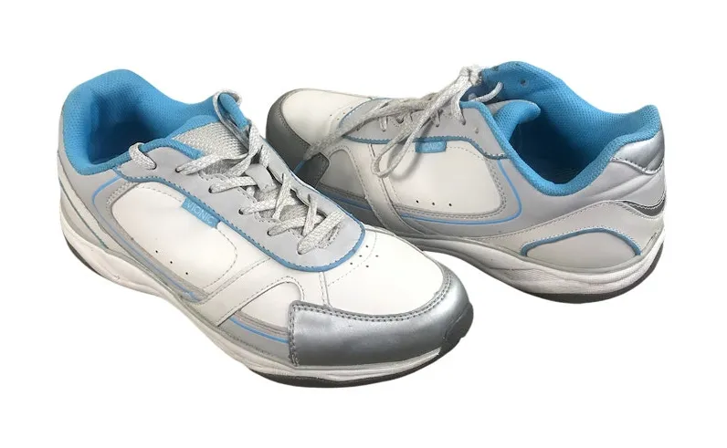 VIONIC Zen Orthaheel Leather Sneaker Women 9.5W Silver Athletic Tennis Lifestyle - Image 1