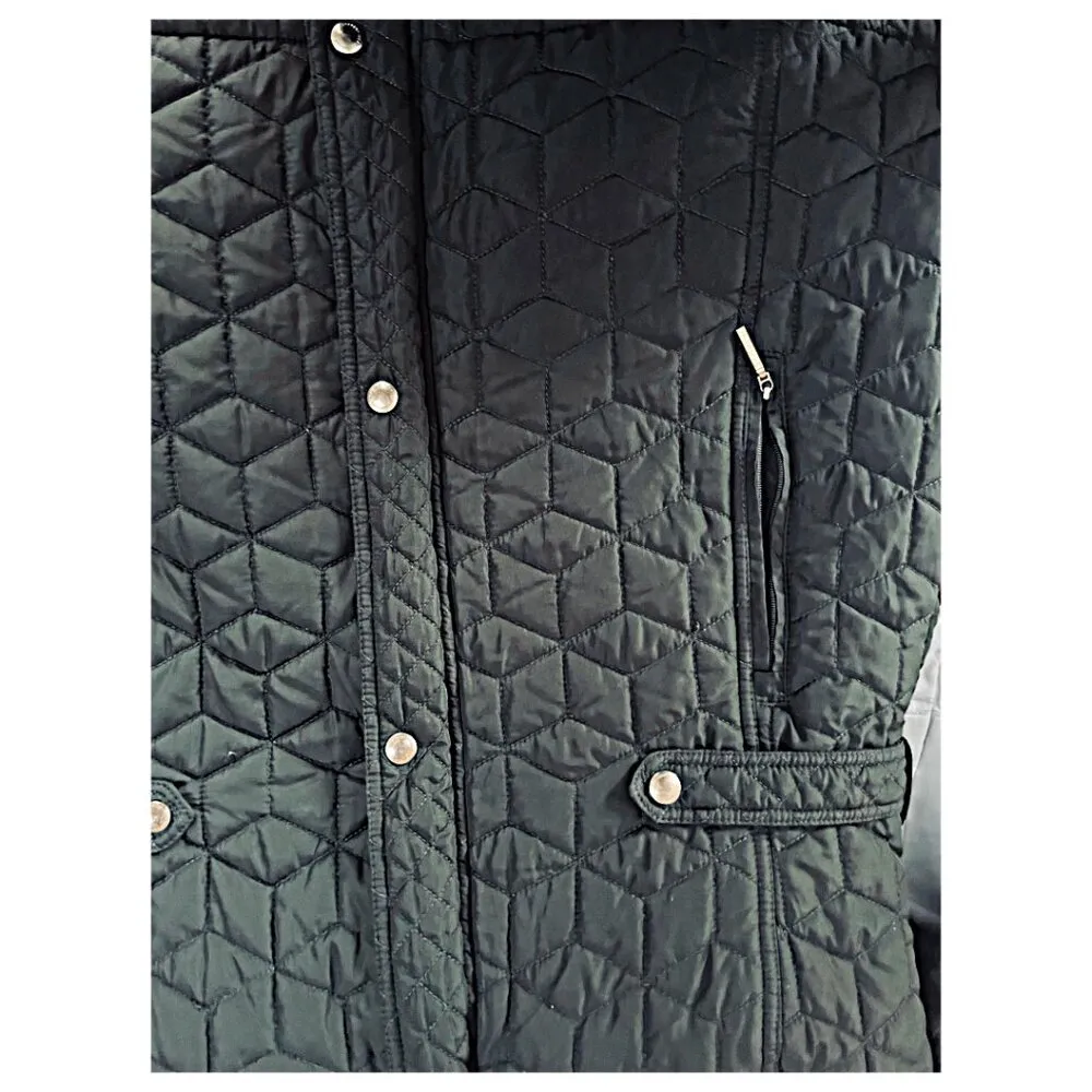 Weatherproof  Quilted Hooded Jacket Dark Green Size Large Excellent Condition - Image 5