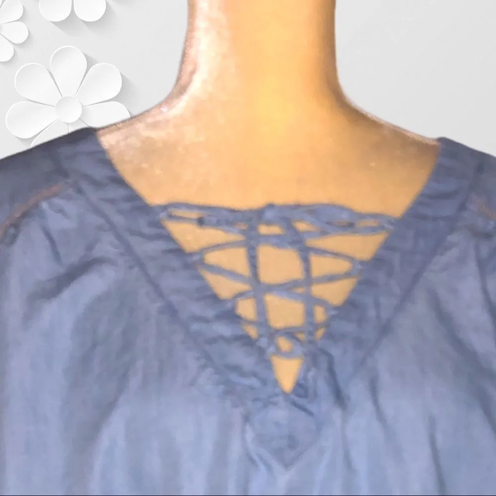 Nwot! Lane Bryant denim look long sleeved shirt - Image 2