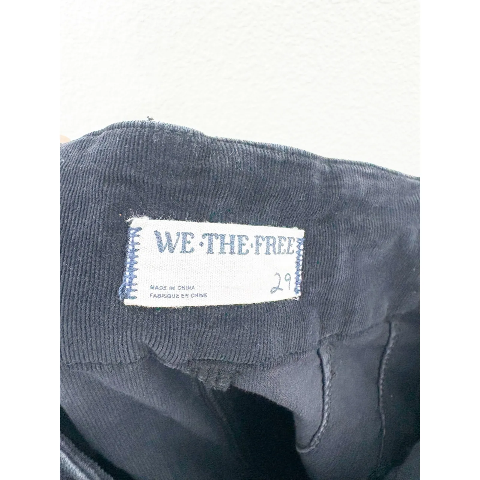 Free People Jayde Cord Flare Pants Size 29 Black Stretch Hi Rise 70s Bohemian - Image 6