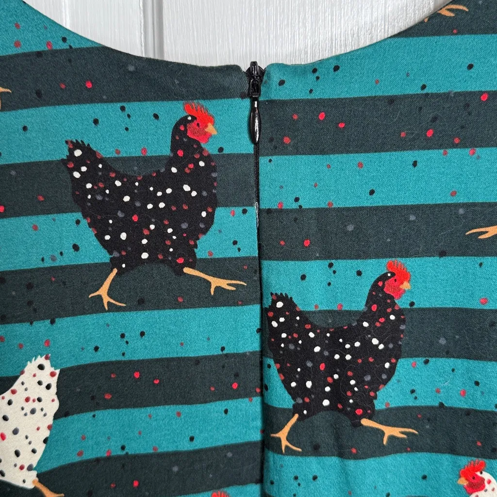 Eva Rose Teal Stripe Chicken Fit - Image 7
