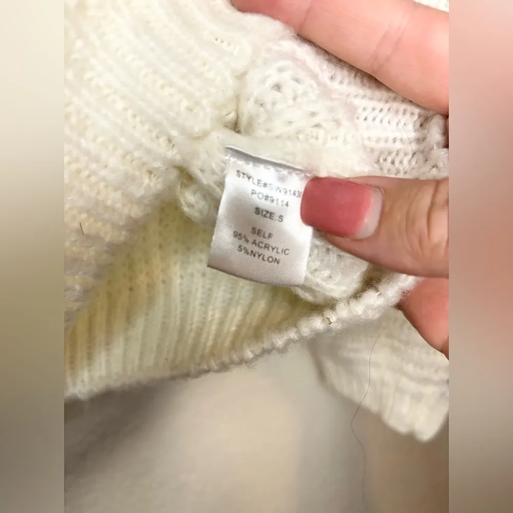 Fantastic Fawn Oversized Rainbow Stripe Turtle Neck Knit Sweater Size S - Image 7