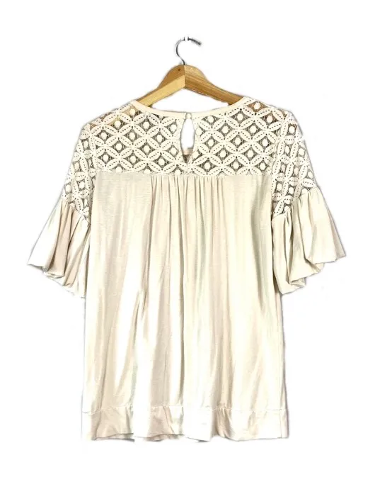 Cream  Lace Blouse S - Image 2