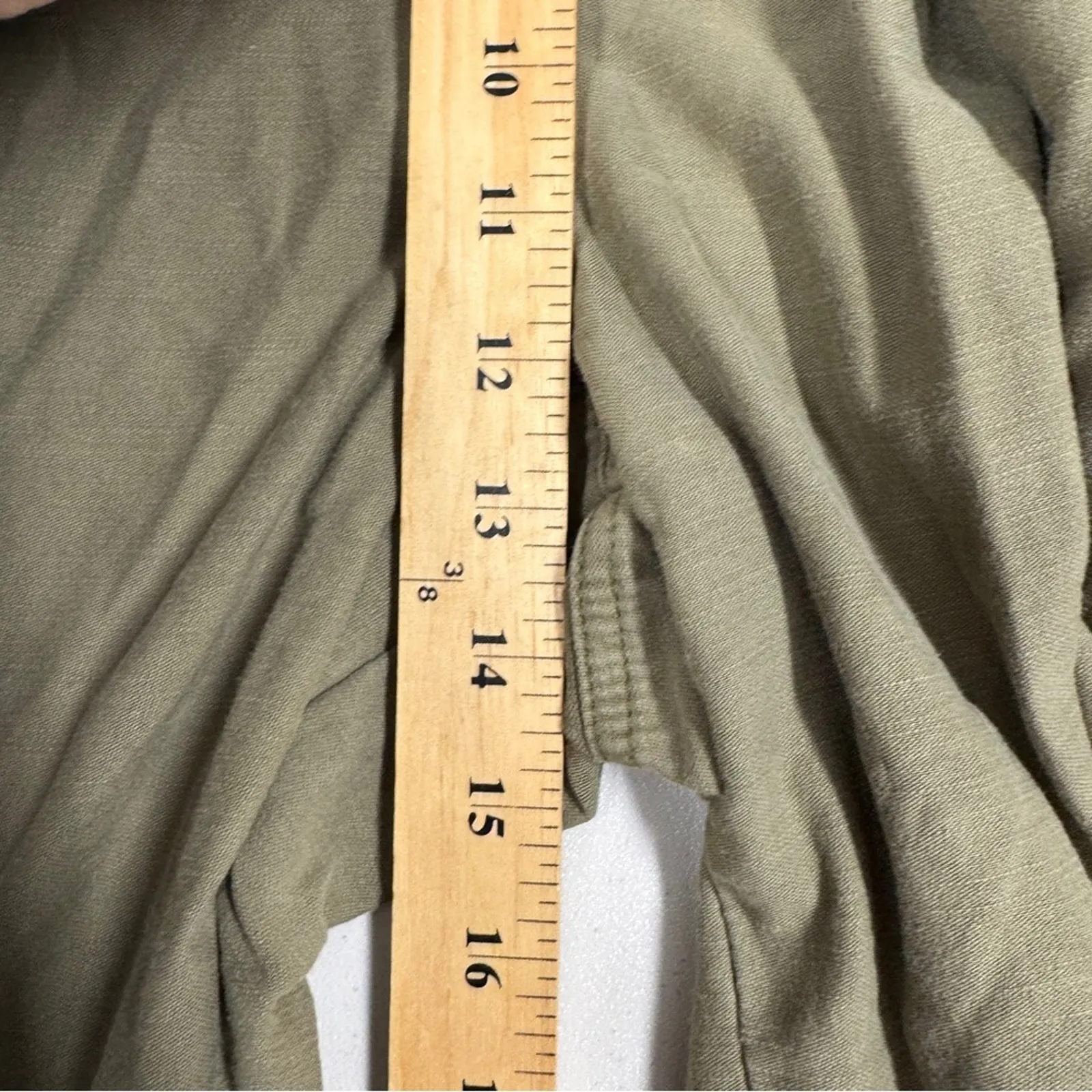 Rag & Bone Green Wide Leg Cargo Cropped Pants Womens 32 Lagenlook Artsy Casual - Image 5