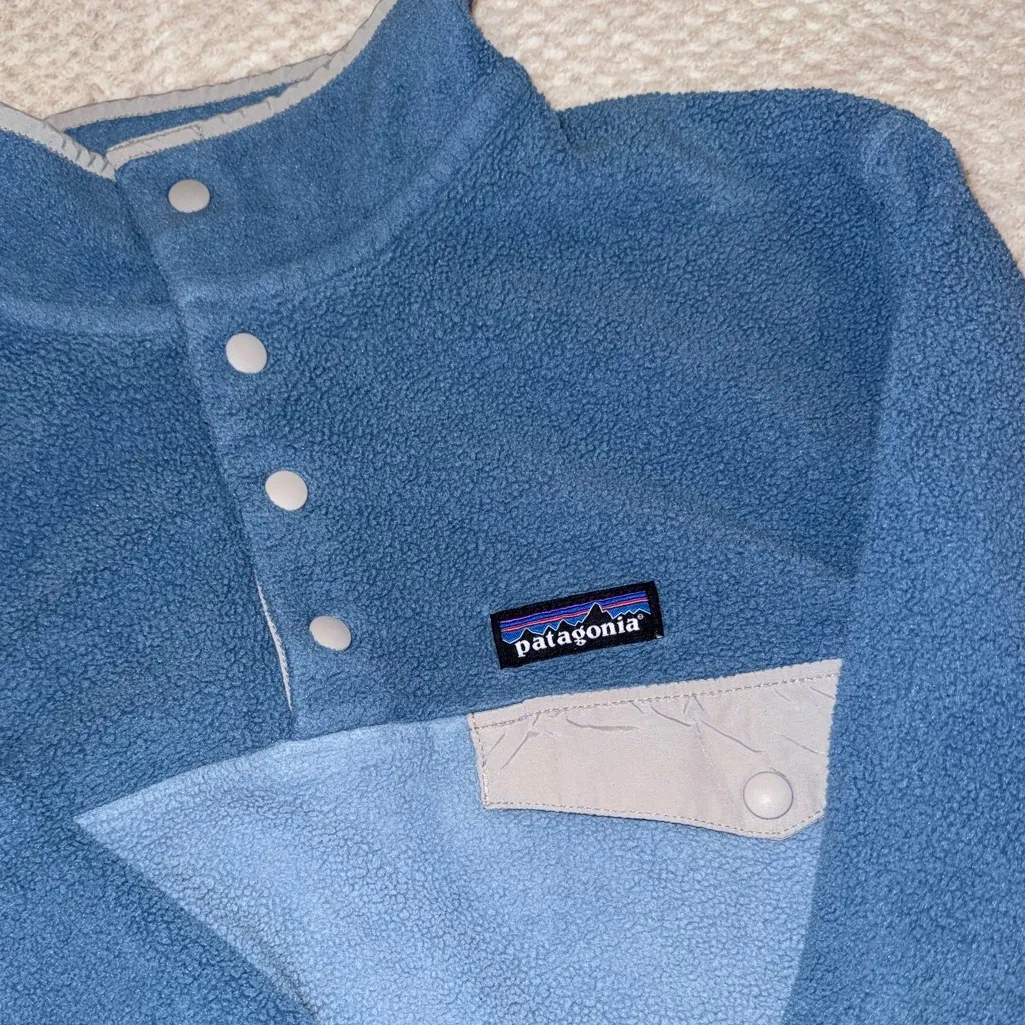 Patagonia Synchilla Light Blue Fleece Pullover - Image 3