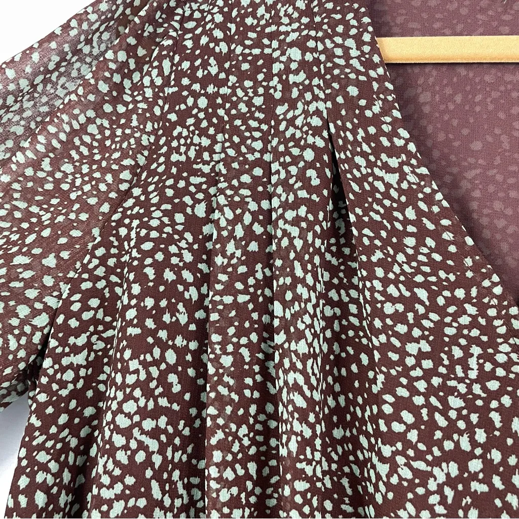 Entro Brown and White Polka Dot Blouse - Image 3