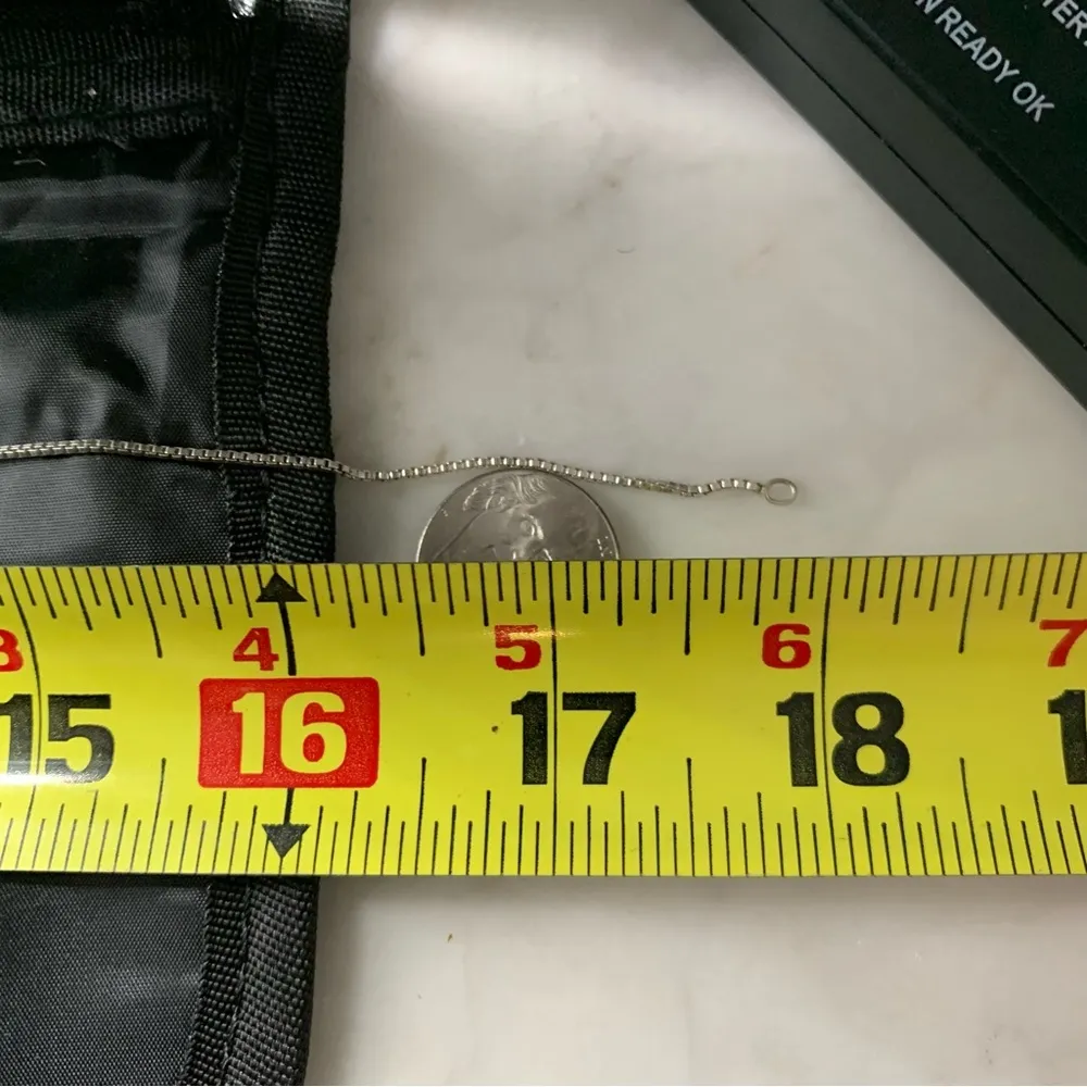 Dalmatian Jasper Heart Shaped Sterling Silver Necklace 925 18” Black - Image 6