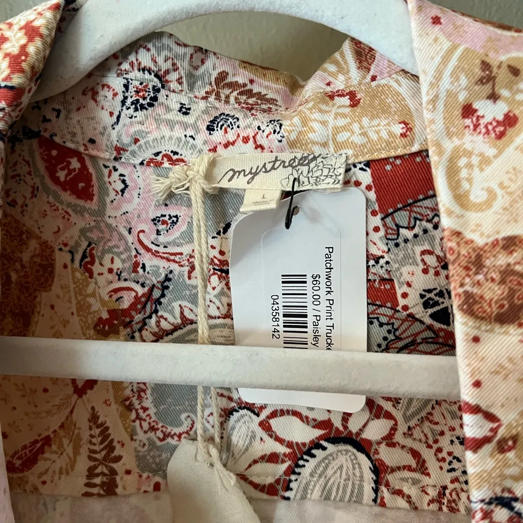 Mystree  Patchwork Paisley Trucker Jacket - Image 3