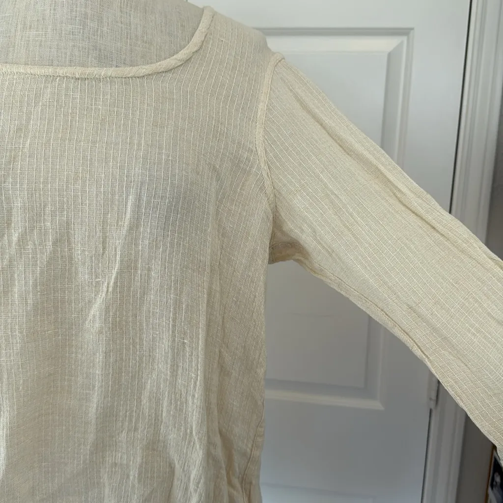 FLAX cotton & linen gauzy tunic blouse - Image 12