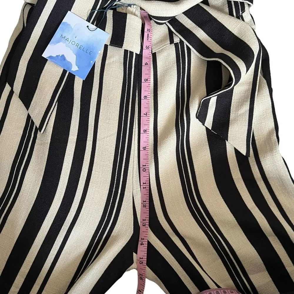 MAJORELLE Carisma Pant in Black Stripe Waist Tie NWT Size Small - Image 3