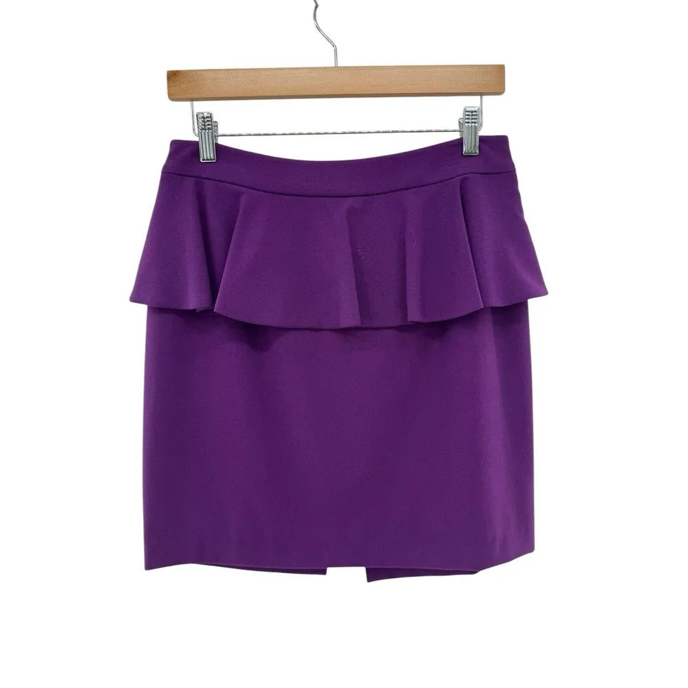 Alice + Olivia Purple Ena Hook‎ Eye Closure Blazer Skirt Suit Outfit Set Size 6 - Image 8