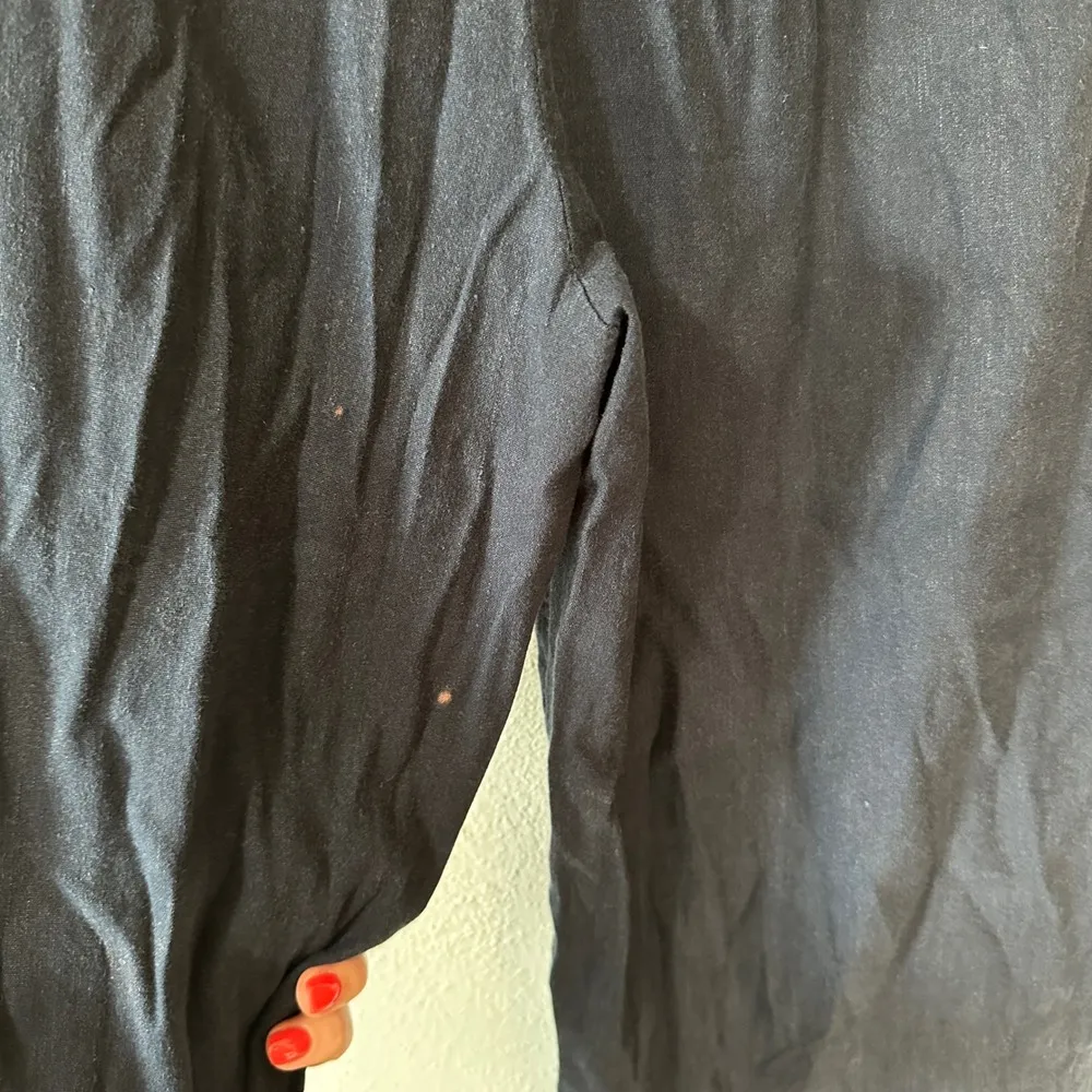 J.Jill Linen Blend Wide Leg Crop Pants Stretch Pull On Casual Womens Size Medium Blue - Image 6