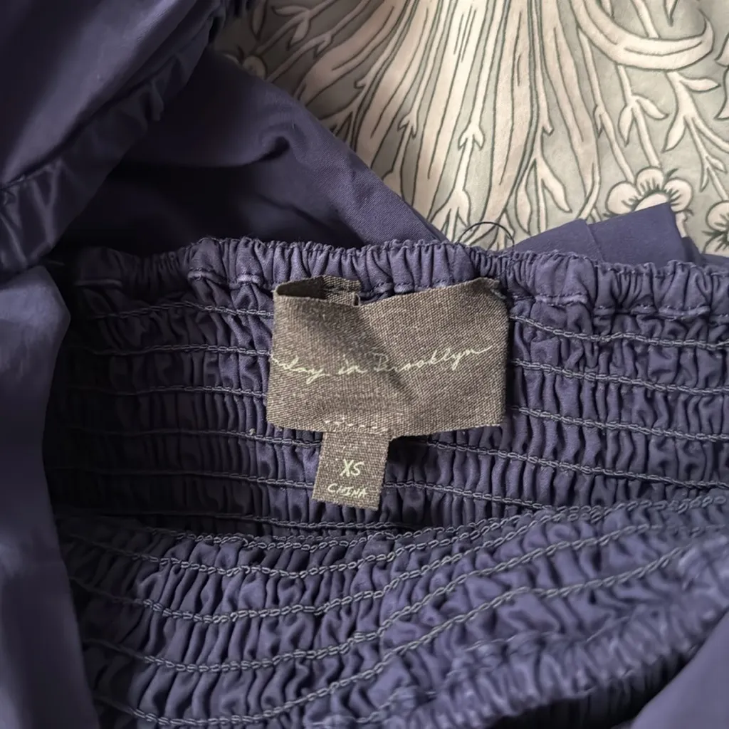 Anthropologie Sundays in Brooklyn Blue Tie Back Top - Image 4