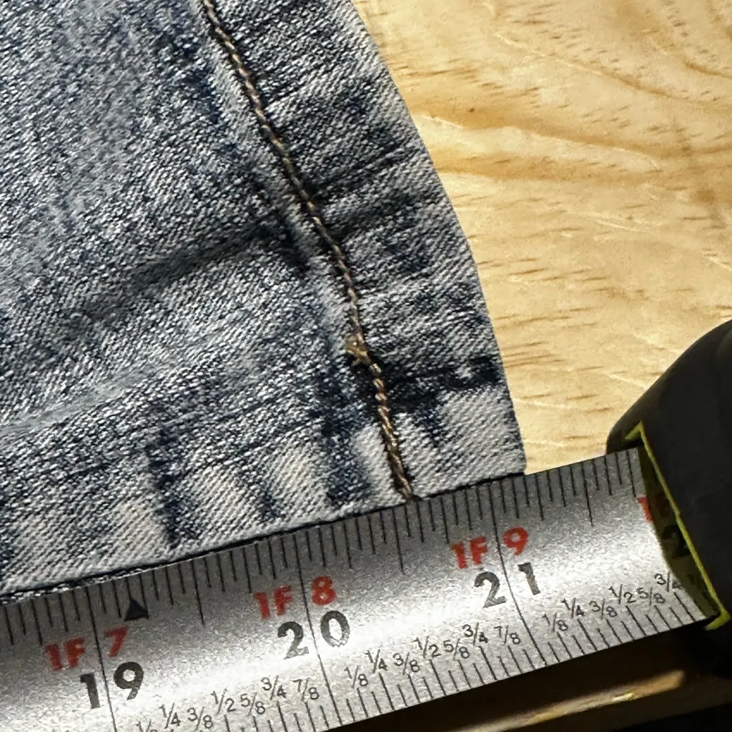 90s vintage gaucho capri wide leg jeans size 13 low rise Blue - Image 9