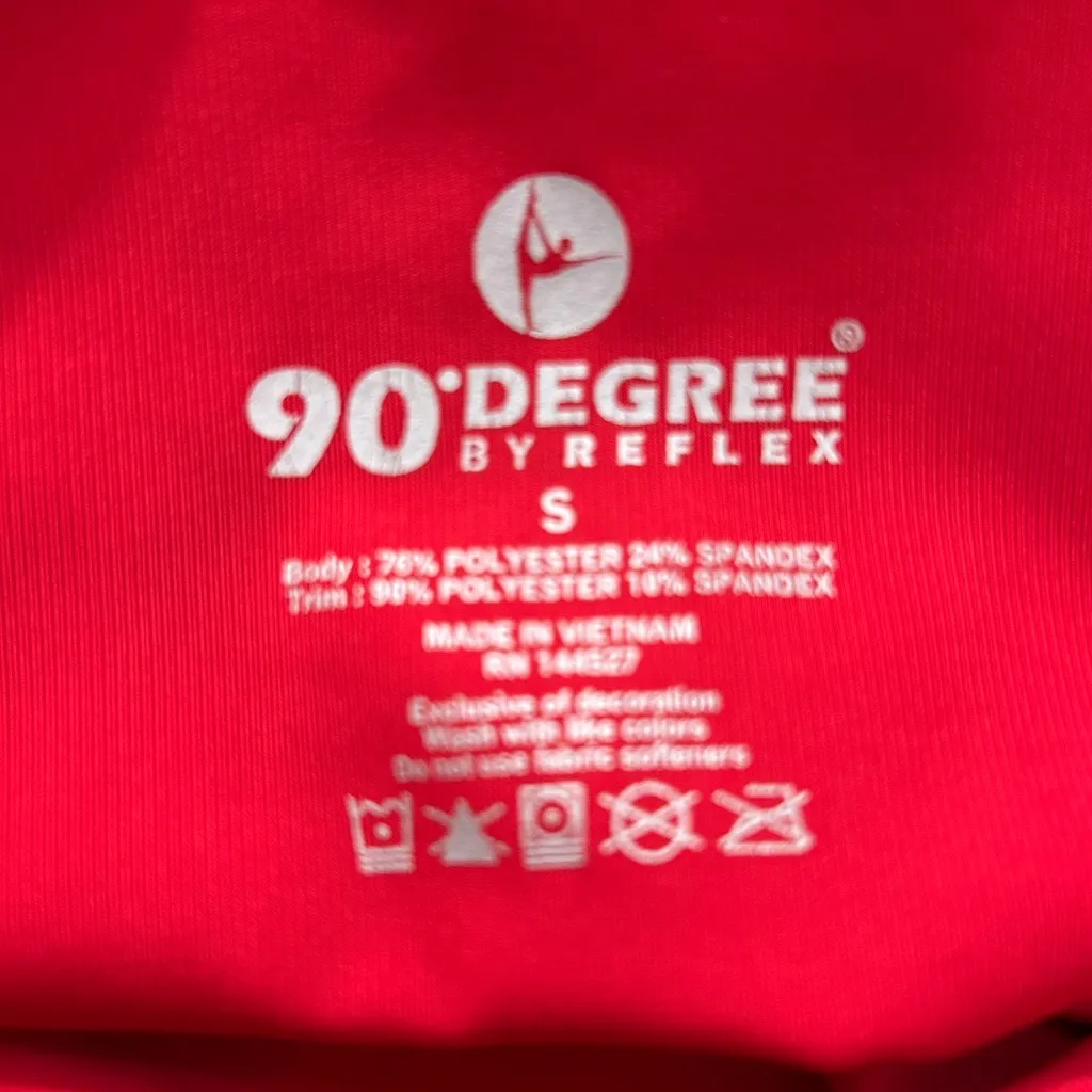 90 Degree by Reflex Cherry Red High waist spandex pants - Image 4
