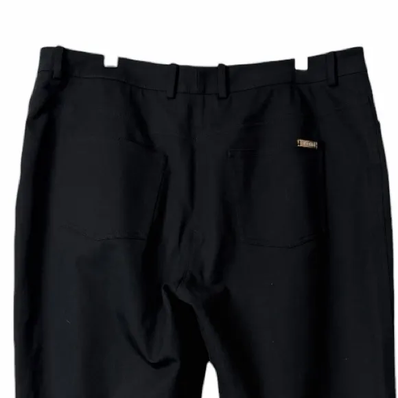 St. John Sport Black Wide Leg High Rise Crop Pants Women’s Size 16 - Image 4