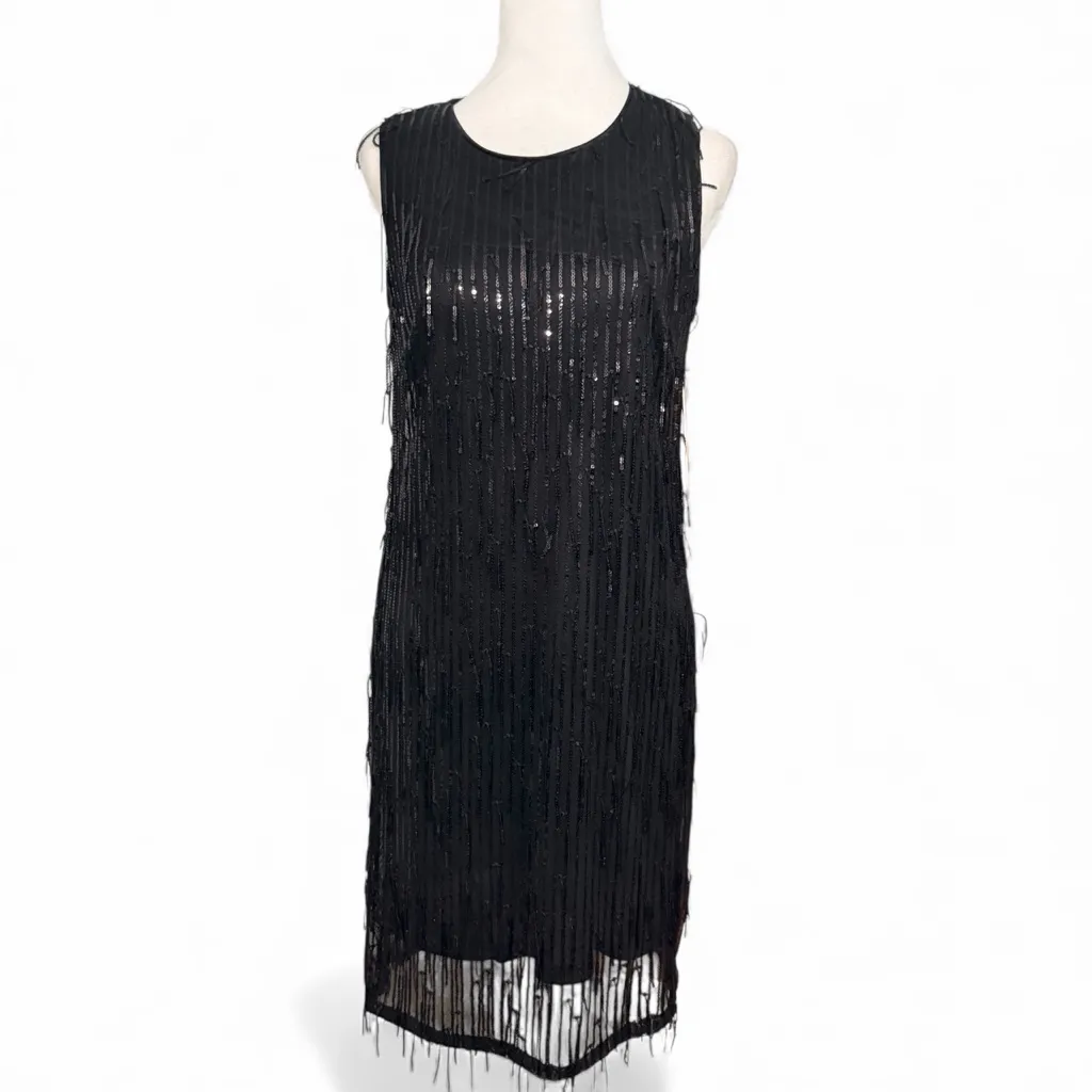 NANETTE NANETTE LEPORE
Sequin Fringed Mini Dress Sz 4 MSRP 188 - Image 4