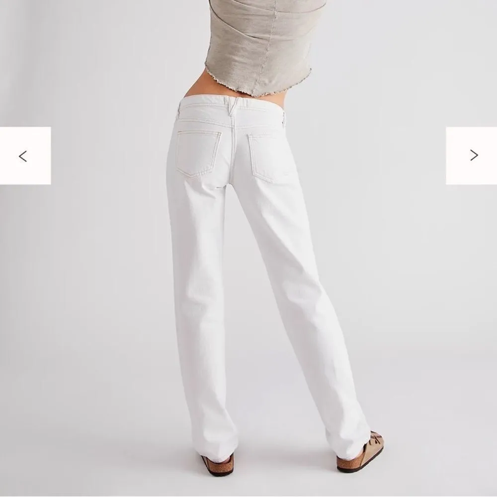 Free People We The Free Boyfriend White Jeans Shelby 31 - Image 3