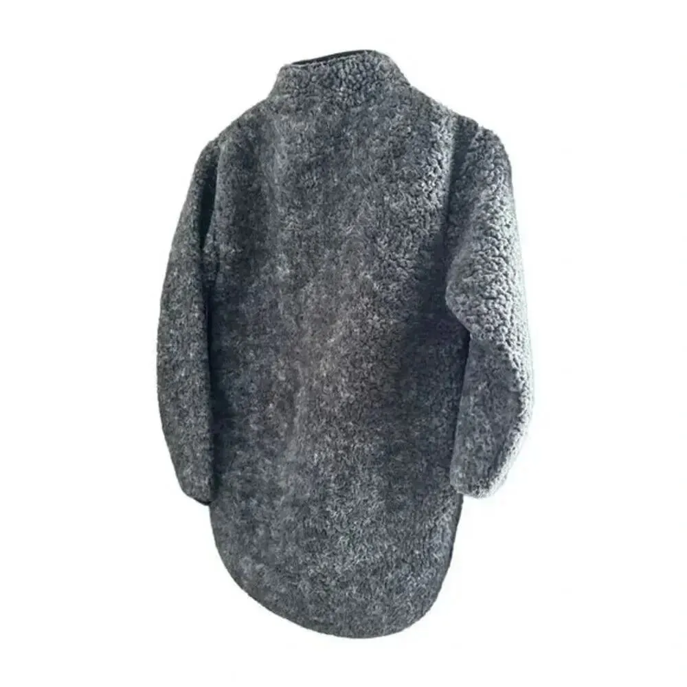 Taylor Dry Goods Sherpa Fleece Pullover Women's Small Gray - Image 2