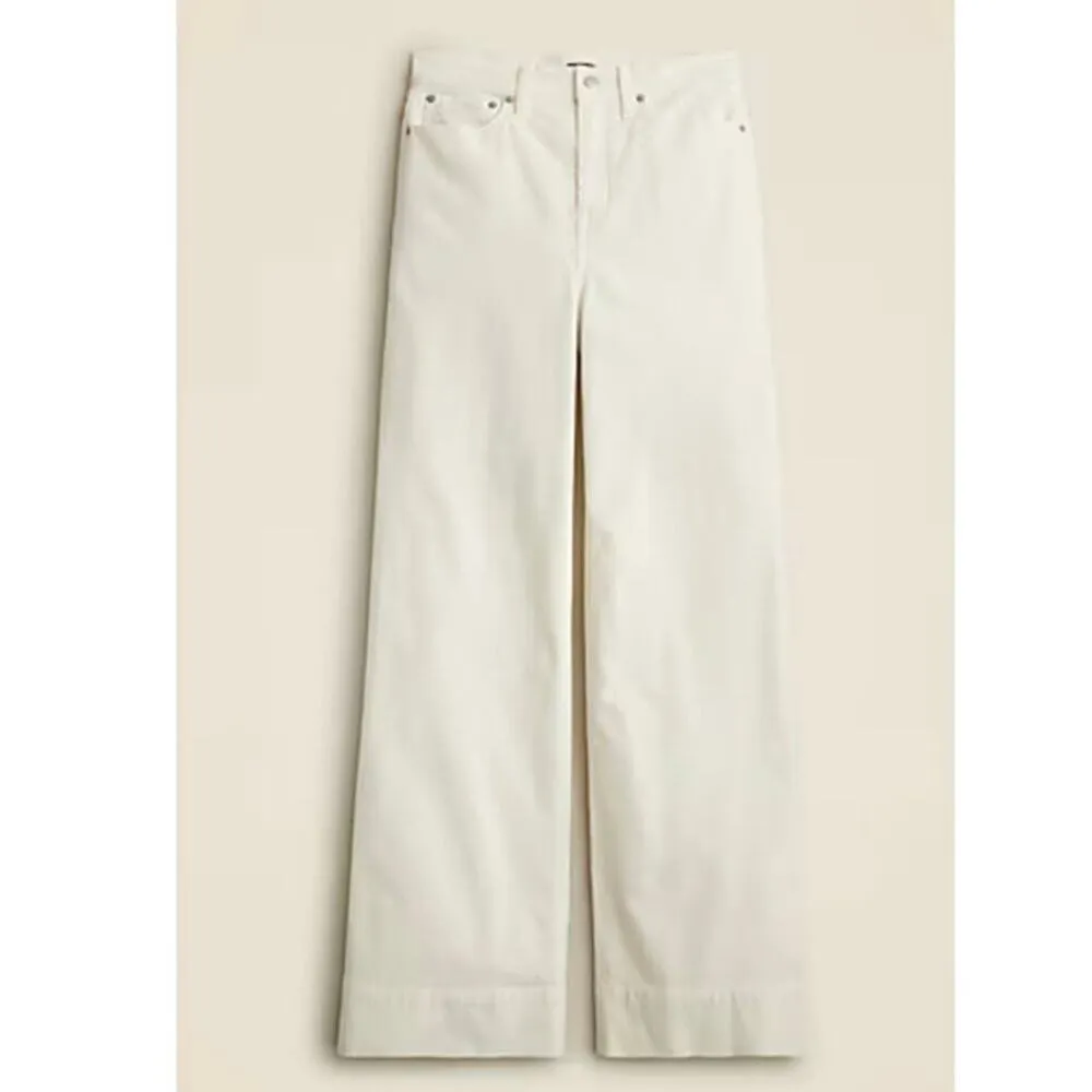 J.Crew Tall Wide Leg Corduroy Trouser Ivory Size 31 Tall NWT - Image 4