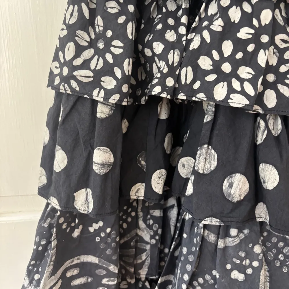 Ulla Johnson Roslyn Dress Batik Noir Size‎ 12 New Cotton Tiered Ruffle Midi Maxi - Image 6