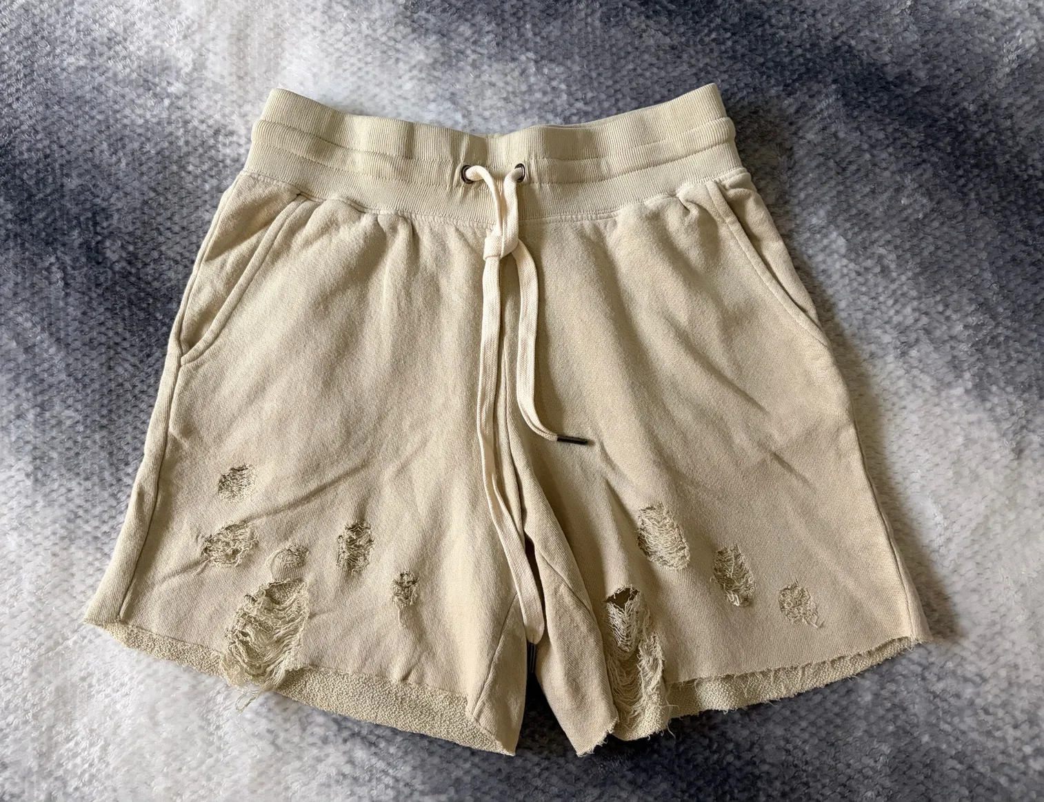 N: Philanthropy Coco Shorts Distressed Vintage Bone Beige Women Size XS - NWT - Image 1