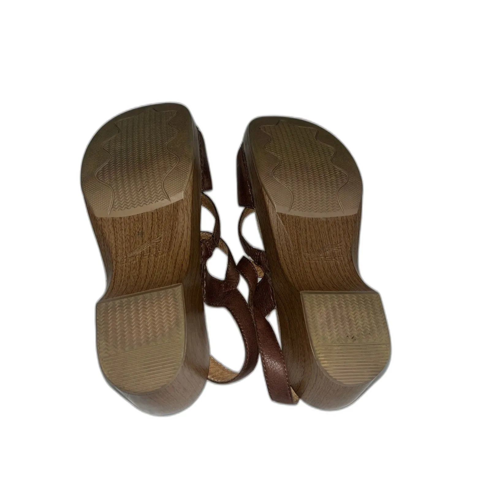 Dansko Shari Sandal Strappy Black Leather Womens 42 Comfort Chunky Heel Office - Image 5