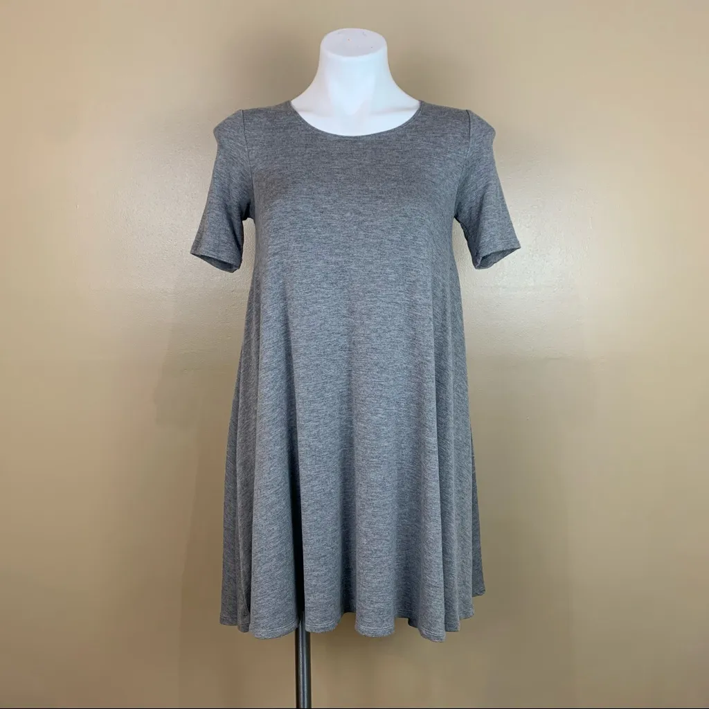 FOREVER 21 Grey Short Sleeve T-Shirt Casual Dress M - Image 3