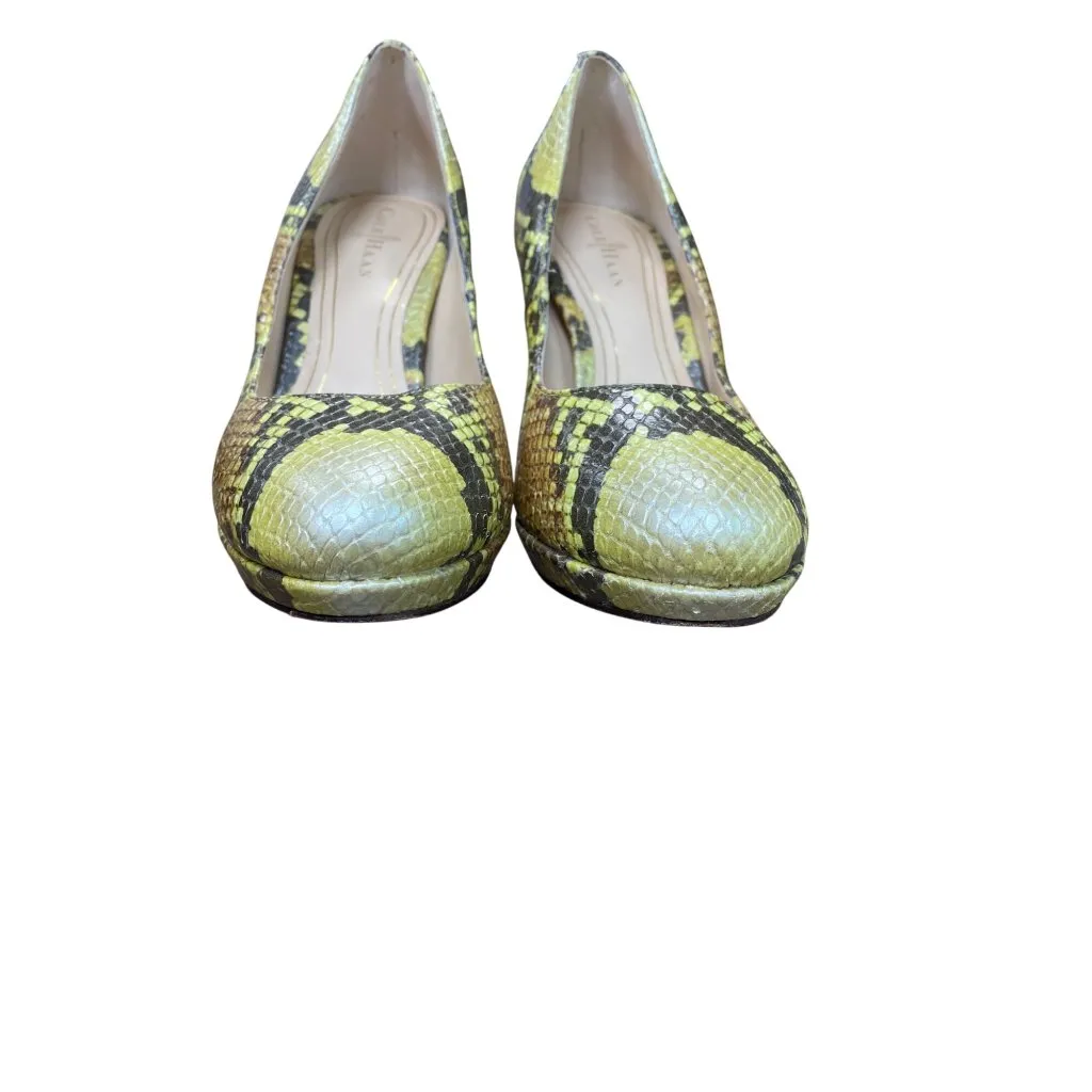 Cole Haan Womans Brown Green Snake Print Leather 3.5" Heels Sz 6B SKU 9212 - Image 11