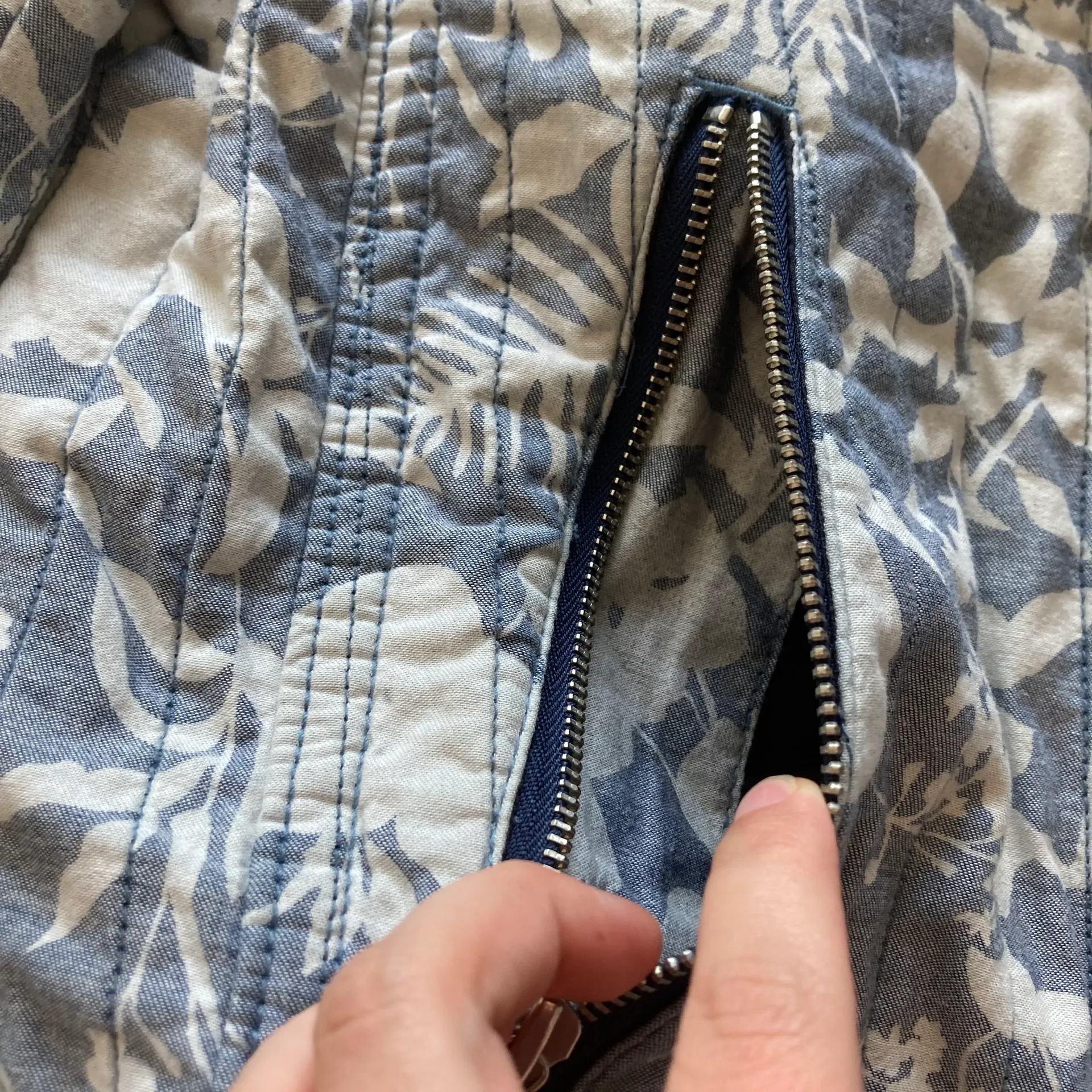 Floral Print Quilted Moto Jacket - Image 6