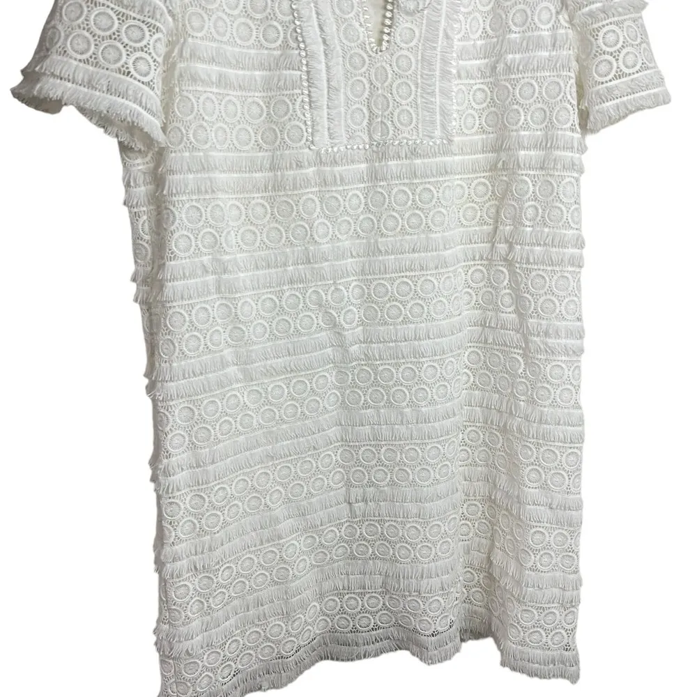 Margaret O’Leary White Lace & Fringe Dress - Image 11