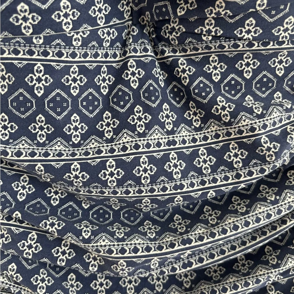 Nip Tuck‎ Swimwear Size 4 Slimming Tummy Control Geometric Navy/White One Piece Blue - Image 4