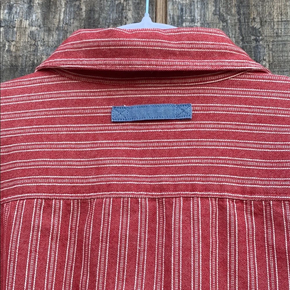 Duluth Trading Co Red Button Down Shirt with Collared Design Size XL - Image 6