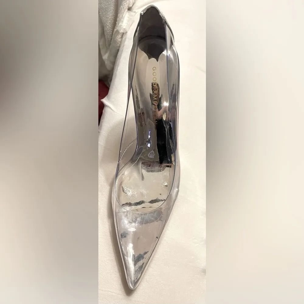 NIB Good American Clear Cinderella Heels Pumps 7.5 Box,Dust Bags Included - Image 7