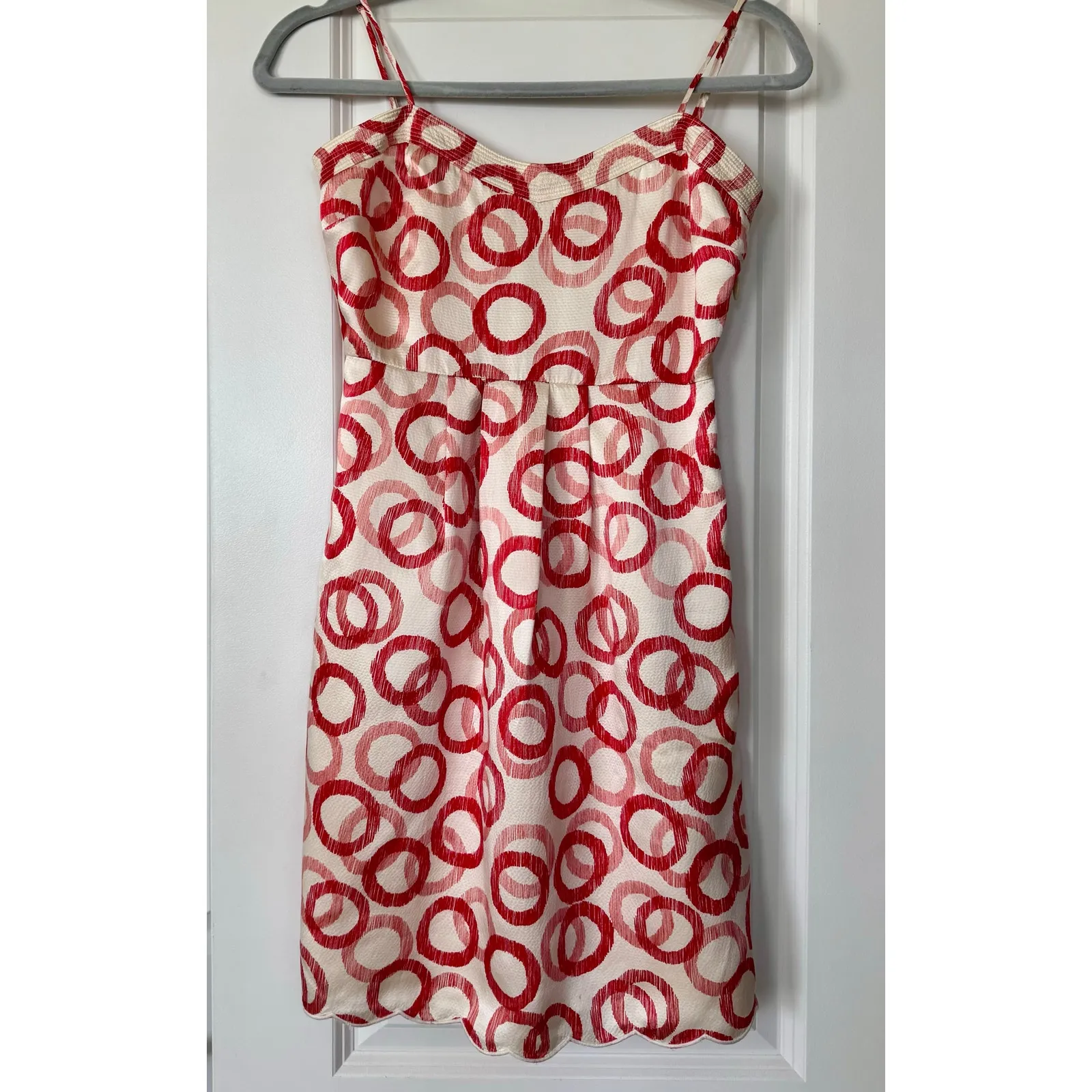 VTG Juicy Couture 100% Silk Babydoll Dress Candy Cane Christmas Sz 0 NO BELT - Image 5