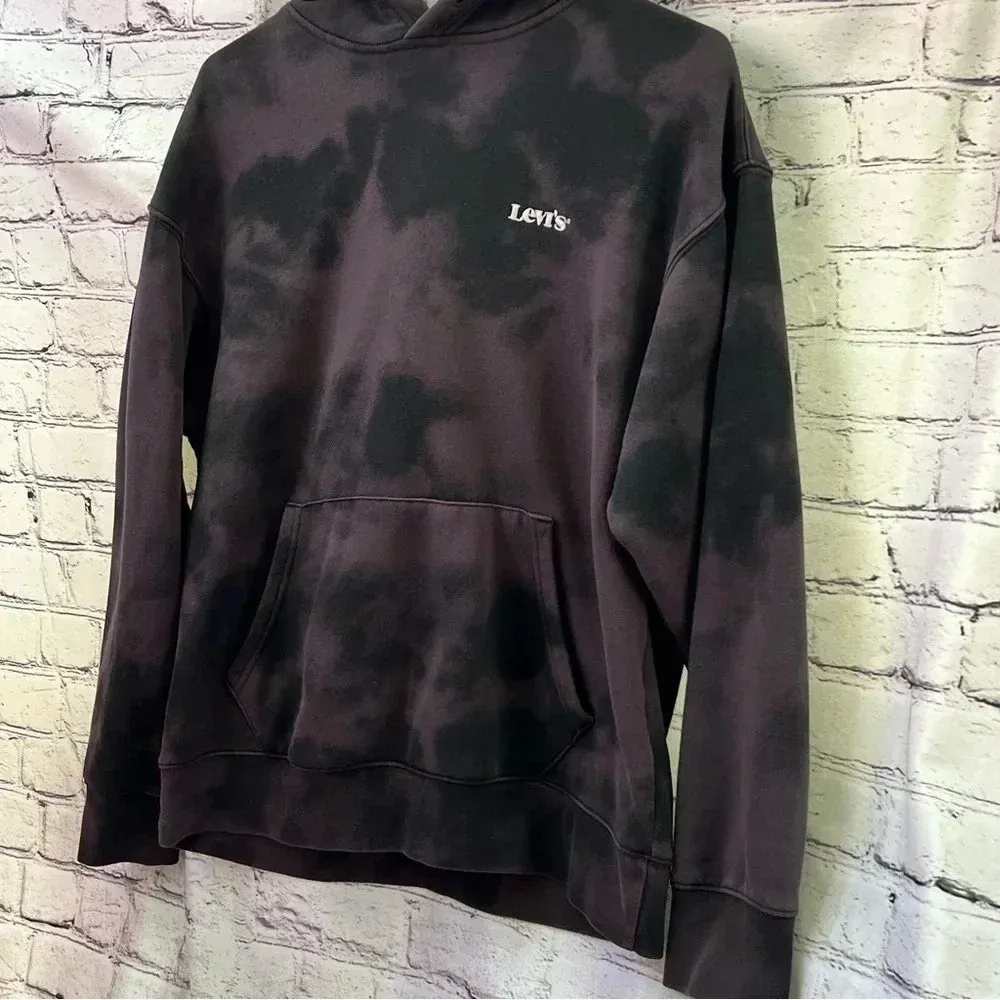 Levi’s Tie Dye‎ Hooded Sweatshirt Oversized Size Small Flaw - Image 2