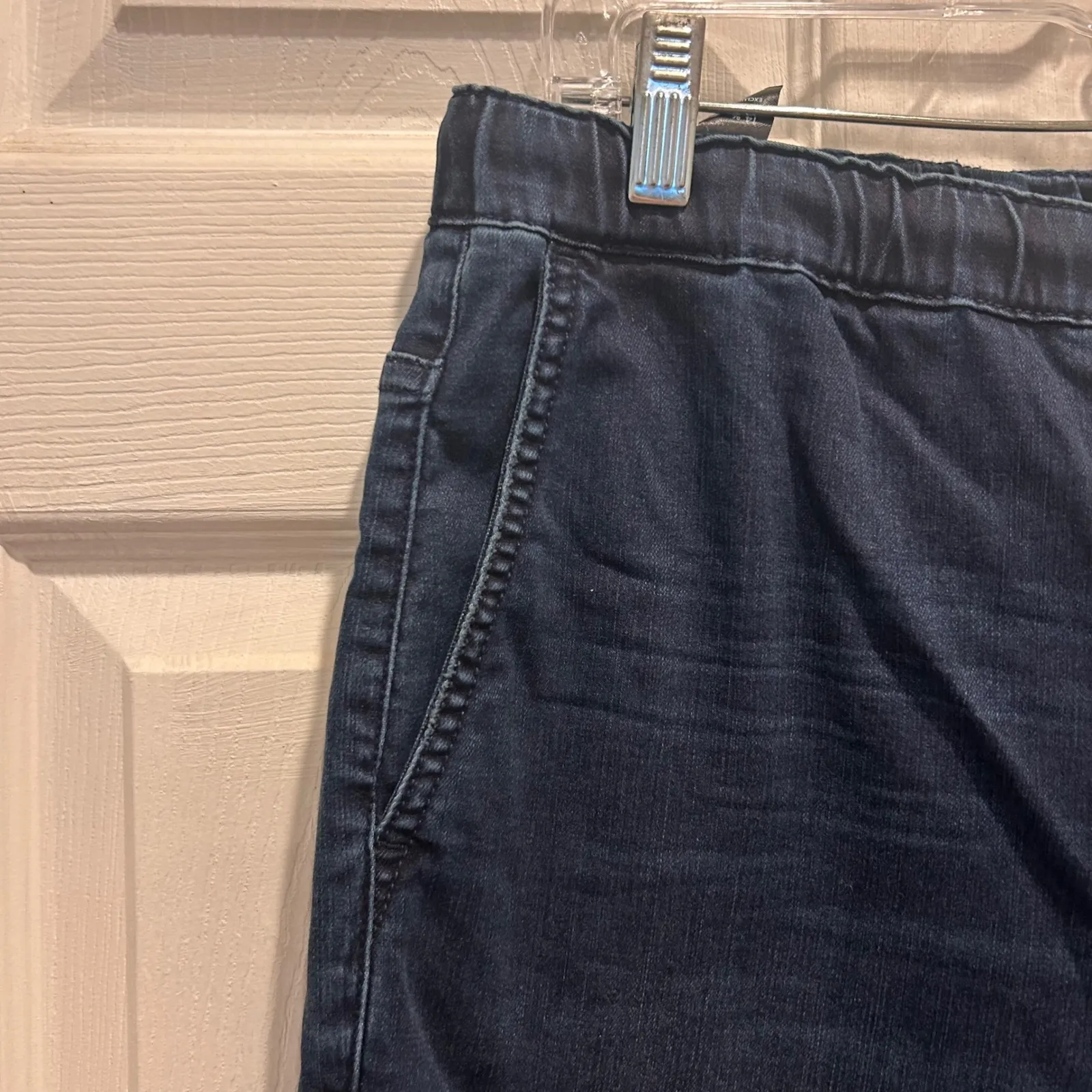 Buffalo David Bitton Women's Blue Denim Joggers Elastic Waist Drawstring - Image 3