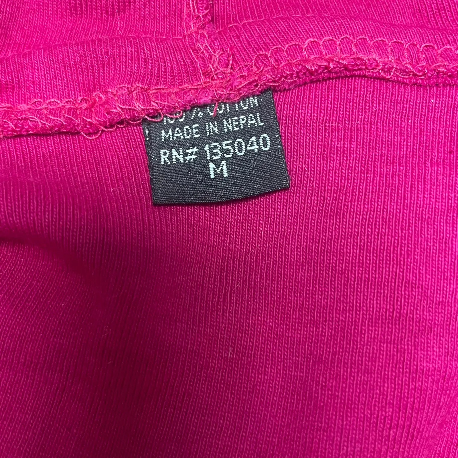 Rising Tide Patchwork VTG Y2K Full Zip Hooded Jacket Bohemian Artsy Eclectic Med Pink - Image 5