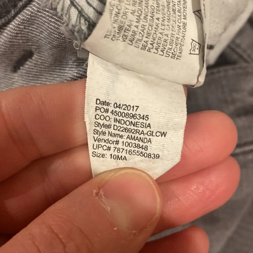 Gloria Vanderbilt Gray High Rise Straight Leg Amanda Denim Jeans EUC Sz 10 - Image 5