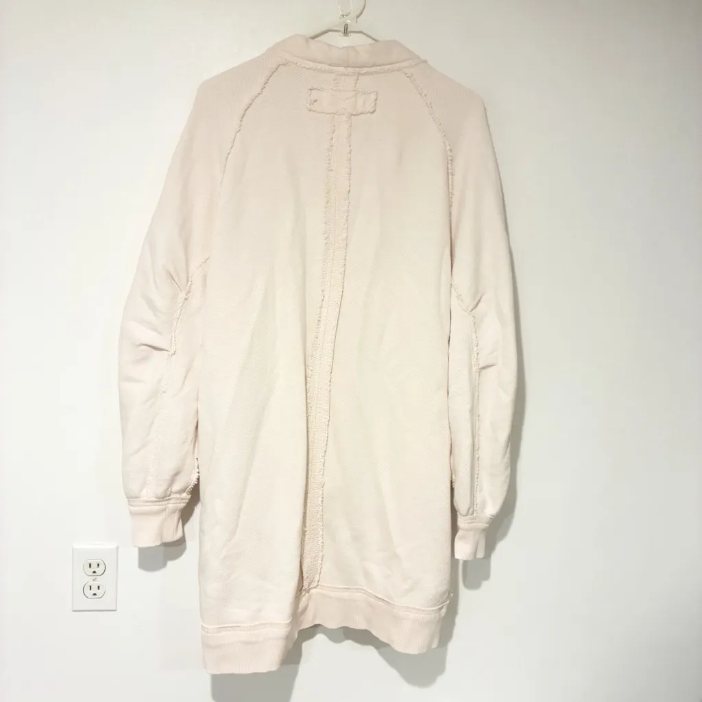 Free People We The Free Size Small Light Pink Gauze Snap Button Cardigan - Image 6