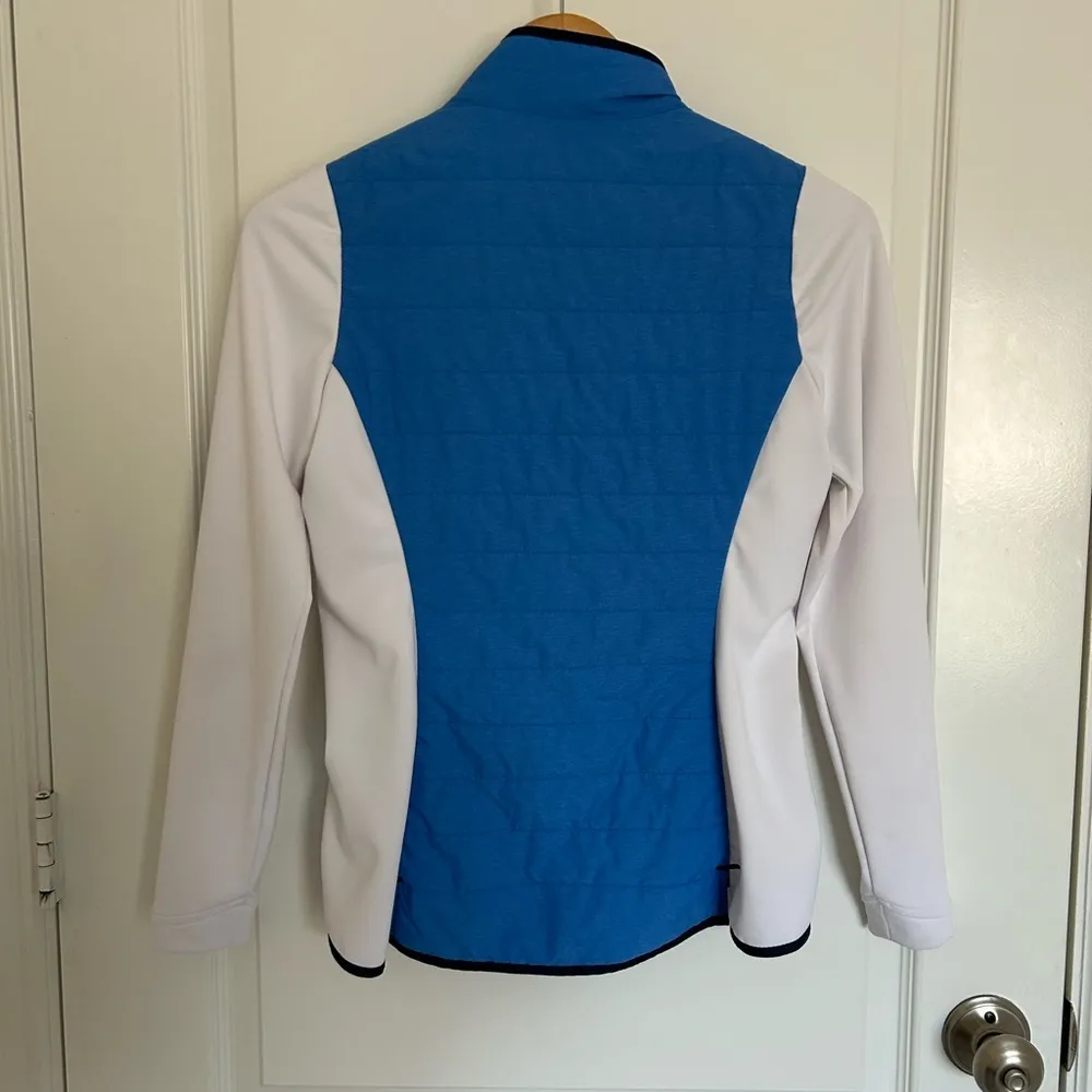 Peter Millar Women's Blue White Hybrid Full Zip‎ Performance Jacket XS - Image 4